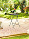 Plastic Masa pentru spații exterioare mici Pliabil cu schelet metalic Gray 60x60x75buc