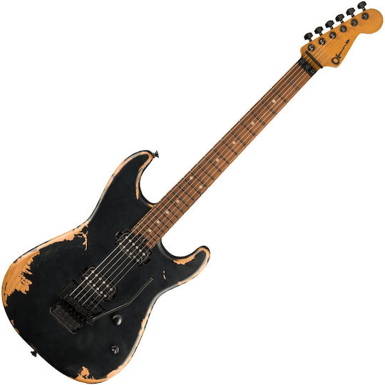 Pro-mod Elektrische Gitarre mit HH Tonabnehmerkonfiguration Schwarz