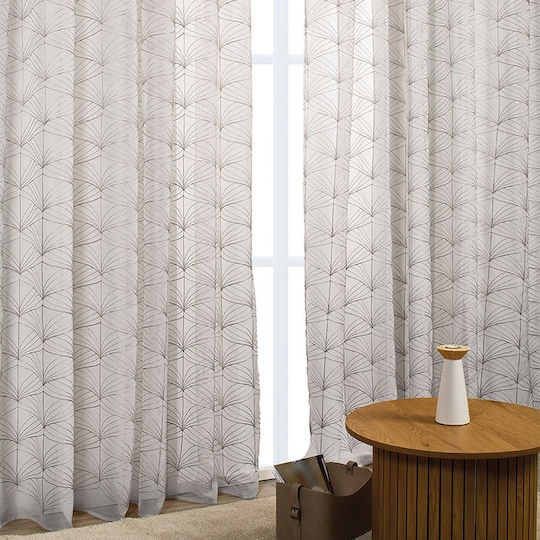 Whitegg Curtain with Grommet K0185 Gray 270x280cm