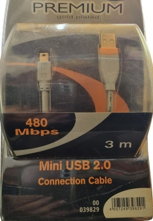 HAMA USB 2.0 Cable USB-A male - mini USB-A male Χρυσό 1m 00039829