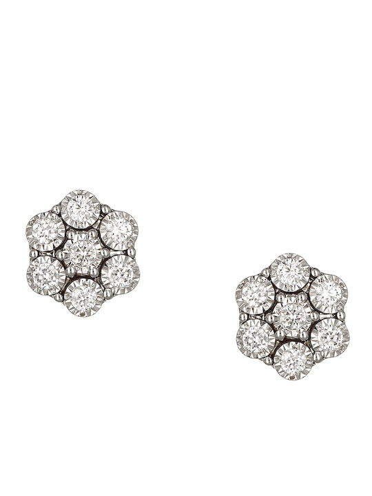 Earrings made of White Gold with Diamond
