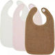Meyco – Σετ 3 Βαμβακερές Σαλιάρες Offwhite Soft Pink/toffee