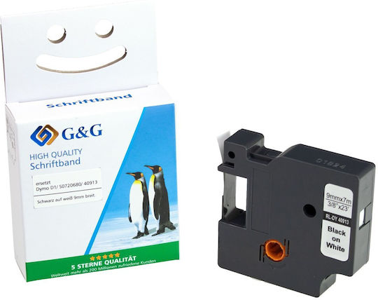 G&G Label Maker Tape 1m x 9mm Compatible Series with Dymo D1