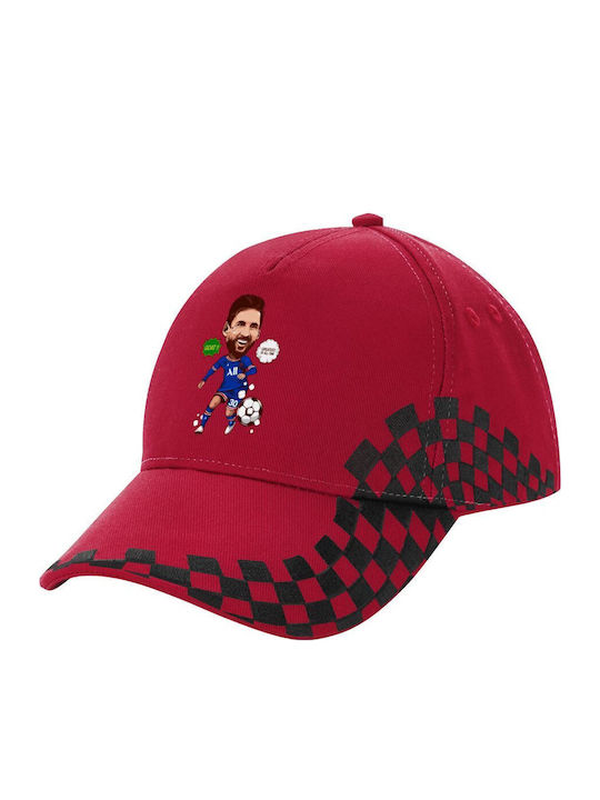 Lionel Messi Drawing Adult Hat Ultimate Red Bla...