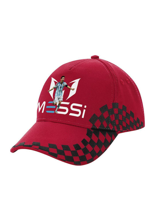 Leo Messi Adult Hat Ultimate Red Black Racing S...