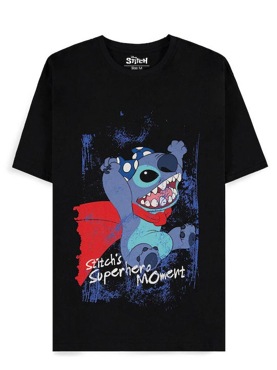 Difuzed Lilo & Stitch T-shirt Superhero Black Unisex Ts727866dny