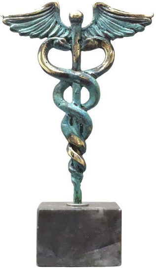 Bronze Statue of Rod of Asclepius