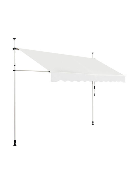 Costway Zelt Terrasse mit LEDs Beige 3x1.2m