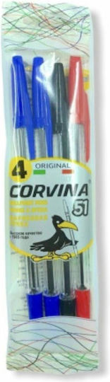Carioca Στυλό Ballpoint Σετ 4τμχ
