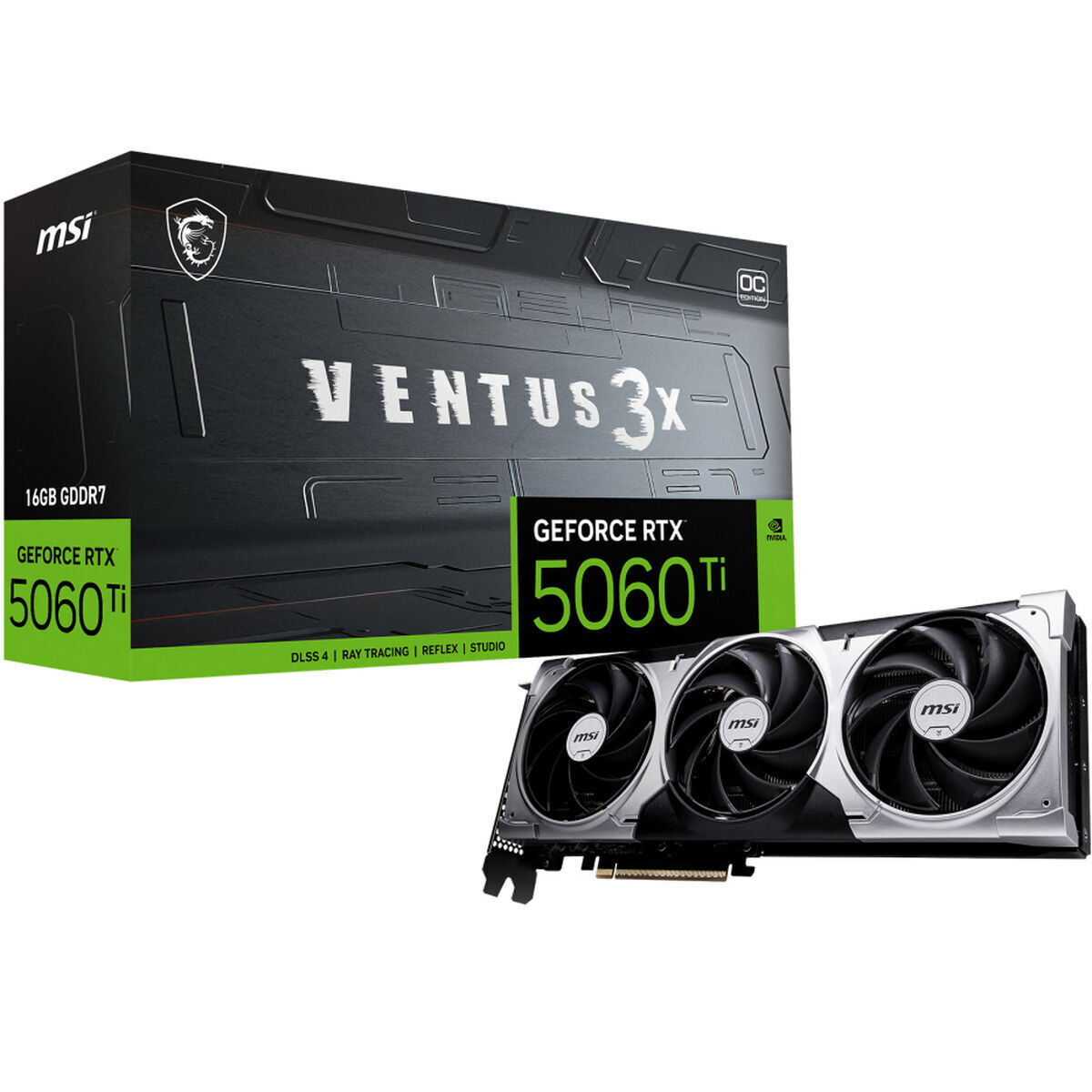 MSI GeForce RTX 5060 Ti 16GB GDDR7 Ventus 3X OC Κάρτα Γραφικών