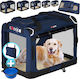 Cadoca Pet Transport Bag 101x69x70cm Small Large Dogs Foldable 3-sided Opening Blue