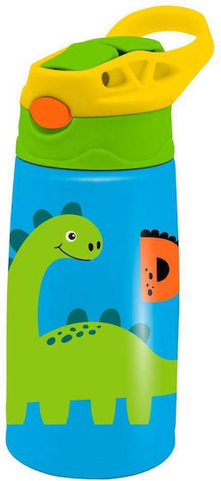 Must Team Kids Water Bottle Thermos Dinosaur Stainless Steel with Straw Must 400ml