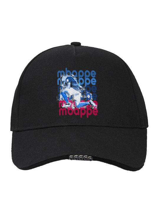 Kylian Mbappé Work & Activity Cap with LED Light Ideal for Night & Low Light 100% Cotton Adult Unisex