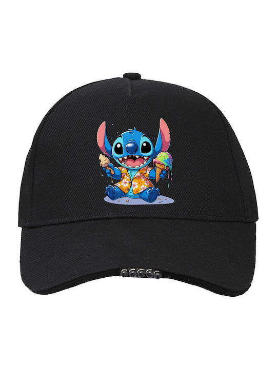 Stitch Eiscreme Arbeits- und Aktivitätshut mit LED-Licht Ideal für Nacht & schwaches Licht 100% Baumwolle Erwachsene Unisex
