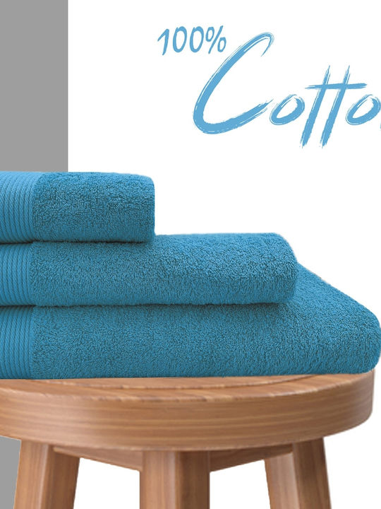 My Home Luxury Hand Towel 30x50cm Turquoise Wei...