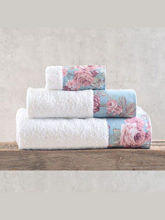 Rythmos Set of Bath Towels 3 pcs Springtime Blu...