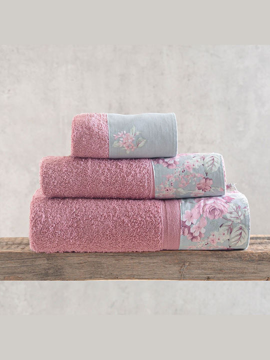 Rythmos Set of Bath Towels 3 pcs Springtime Gre...