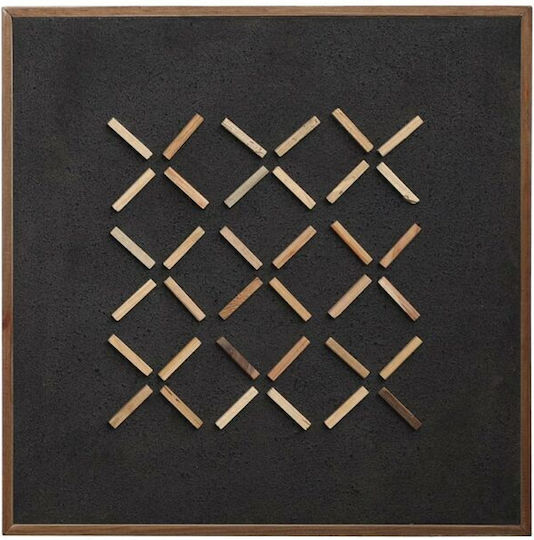 Recycled Wood Painting Black Background 50x50x3.5