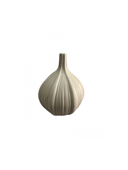 Karvounis Decorative Ceramic Bubble Vase Beige ...