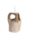 Soulworks Hanging Planter Wooden Beige 20x37cm.