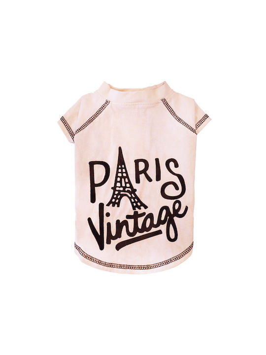 Pet Μπλούζα Σκύλου Paris Vintage White S 25cm