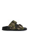 Women's Flat Sandals in Khaki Color