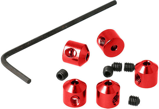 Robitronic Алуминиев стопер 2мм Червен 5 бр. R07200r Robitronic