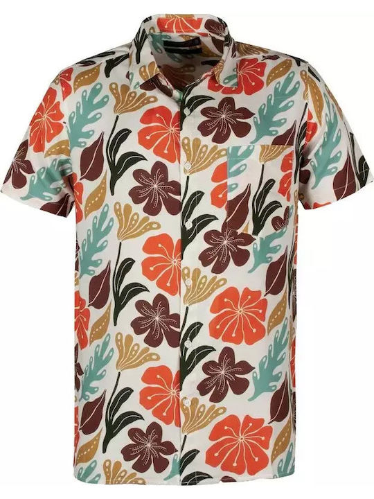 Cu mânecă scurtă Cămașă Floral Multicolor