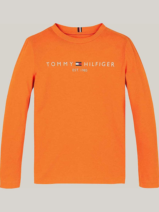 Tommy Hilfiger Kids' Shirt Long Sleeve Orange E...