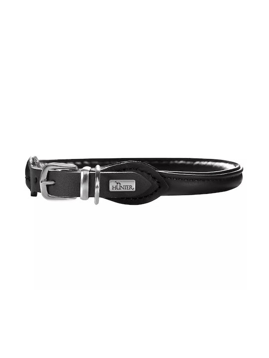Hunter Round Soft Elk Petit Leather Collar 32 XS Black