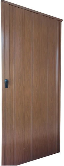 Faltbare Akkordeontür PVC 88x220 Honig Komplett