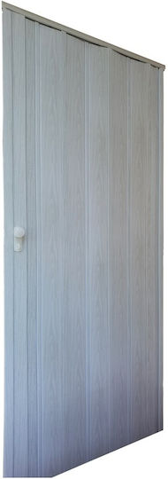 Сгъваема акордеонна врата PVC 88x220 Бяла Комплект