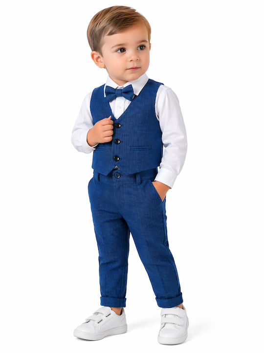 Kids' Suit Summer 4pcs Blue