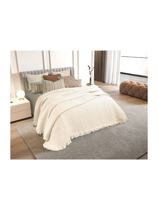 Liolios Home Evelyn Decke Übergröße 230x260cm Ecru