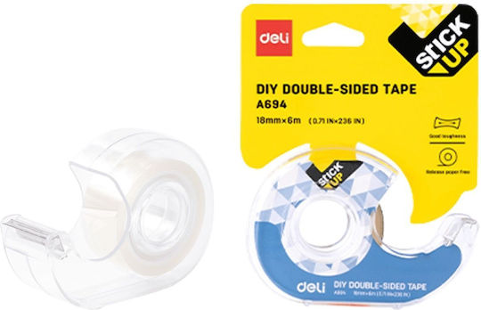 Double-Sided Tape Deli Stick Up Base 18mmx6m