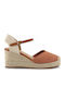 Damenplattformen im Espadrilles-Stil Orange