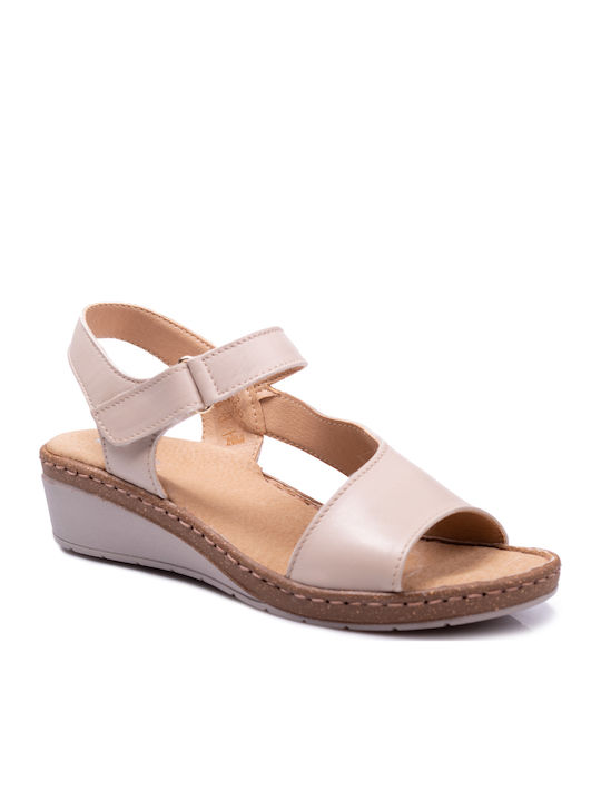 Flex Women's Leather Platform Shoes Beige