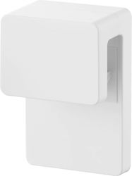 Set de 2 cleme de perete Yamazaki pentru pastă de dinți și periuță de dinți, alb, Tower 4x2.7x6