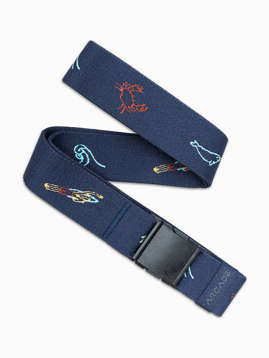 Save Waves Belt Elastic Men's Belt Blue