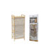 Chest of Drawers Beige Wood Fabric/Bamboo 44x33x96cm