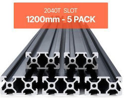 Vevor 5 Stück 47,2 Zoll 1200 mm T-Nut 2040 eloxierte Aluminiumschiene 2040oblxcdg5pc6jt001v0