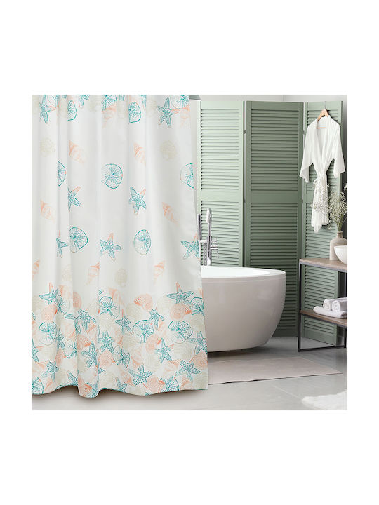 Shower Curtain 180x180 Rings Whitegg Bc123 180w x 180h 100% Polyester