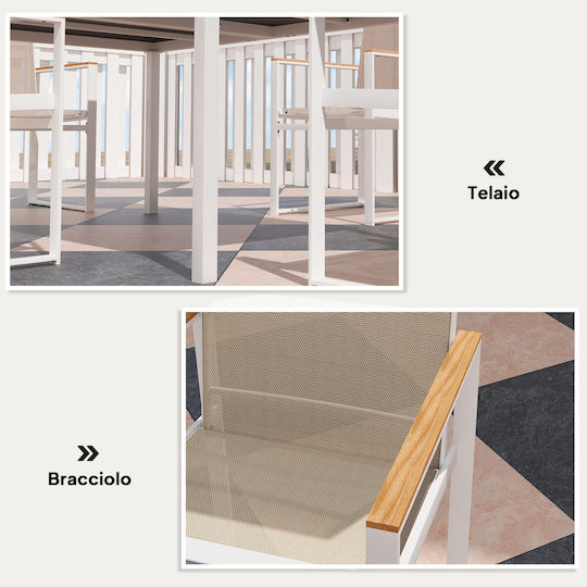Set Sala De Mese Pentru Exterior 5 Piese Multicolore