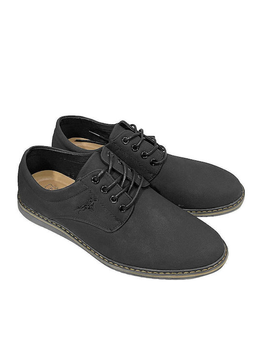 Ustyle Men's Synthetic Leather Casual Shoes Black