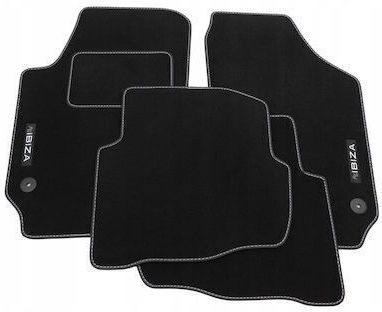 Me Premium Set of Front and Rear Mats 4pcs for Seat Ibiza 2002-2008 Black
