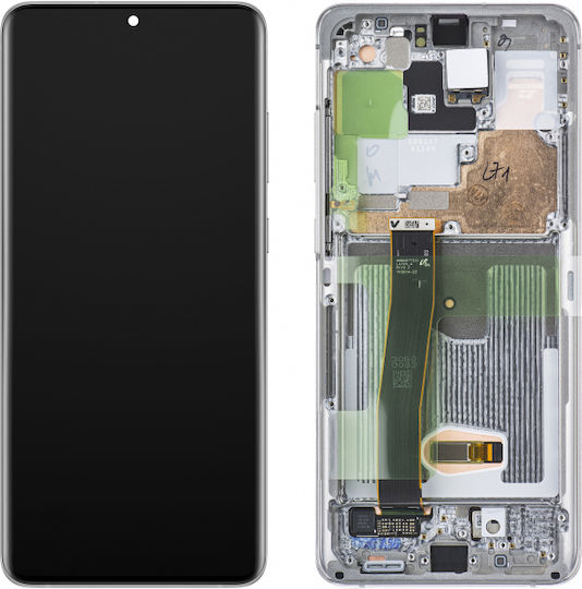 Samsung Екран със Сензорен Механизъм за Samsung Galaxy S20 Ultra 5G, S20 Ultra (Бял)