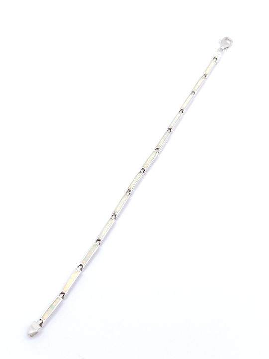 PS Silver Damen Armband Kette aus Silber 17cm