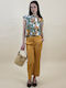 Women's Fabric Trousers Sunflower