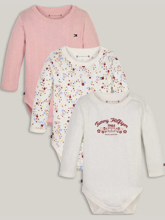 Tommy Hilfiger Комплект Бебешко Боди Дълъг ръкав Printed 3бр
