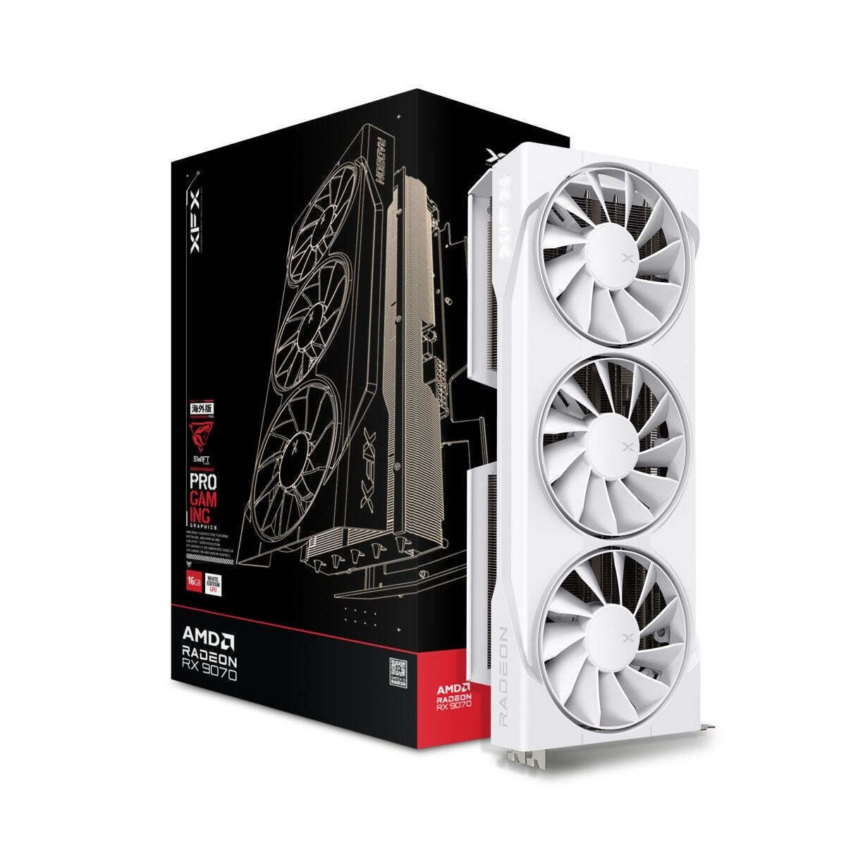 XFX Radeon RX 9070 16GB GDDR6 Swift OC White Κάρτα Γραφικών